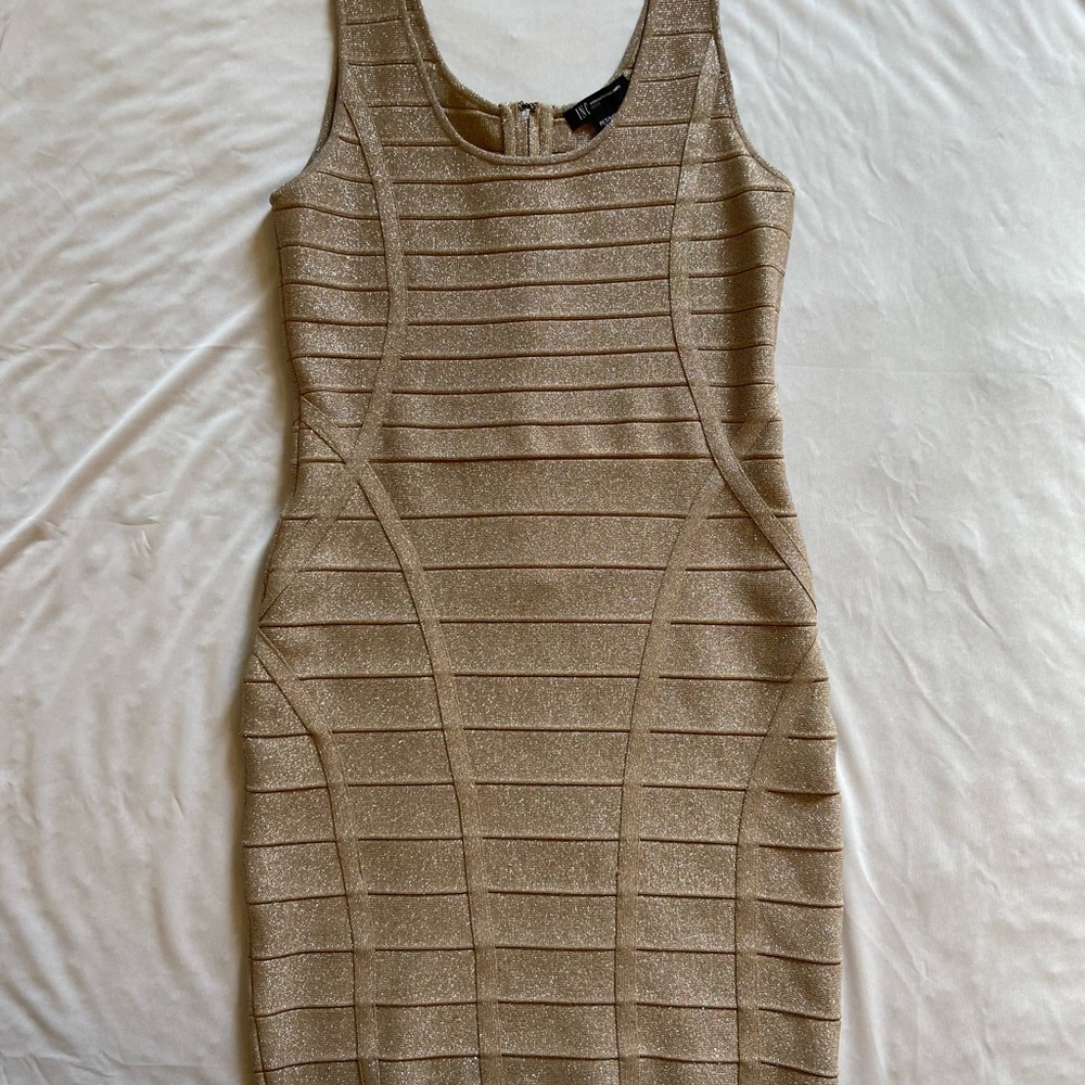 Light Gold shimmery Bodycon Dress